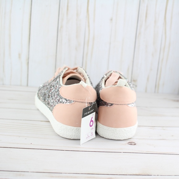Primark Girls' Super Sparkly Dusty Rose Chunky Glitter Sneakers - Picture 7 of 8